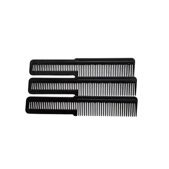 Lot of 12 Assorted Mens Barber Combs Black - Picture 10 of 12